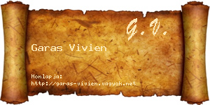 Garas Vivien névjegykártya